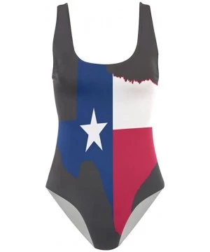 One-Pieces Custom Texas Flag US State Flag One Piece Beach Bathing Suit Swimsuit for Women Girls - Multi 2 - CA18E7GXSQU