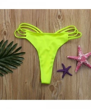 One-Pieces Thong Bikini one Piece Women Sexy Bottoms Jamaica Swimsuit Swimwear Cheeky Swim Trunks Teens Ladies 2018 - Fluores...