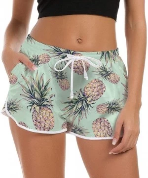 Board Shorts Women's Drawstring Board Shorts Quick Dry Stretch Novelty Patterns Swimsuits Swimwear Bottoms S XXL A2 pineapple...