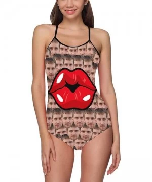 One-Pieces Custom Face Boyfriend Women's Slip One Piece Swimsuit Strap Swimwear - Design1 - C619E0W9SQI