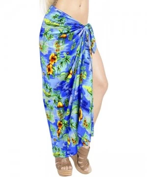 Cover-Ups Men's Loungewear Sarong Swimsuit Cover Up Summer Beach Wrap Holiday - Blue_n611 - CA182WORLYI