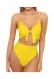 One-Pieces Womens Swimming Padded Swimsuit Push Up Bikini Sets Swimwear one Piece - Yellow - CI18TO2QO4R