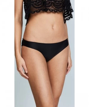 Bottoms Women's Basic Ruched Seamless Full Bikini Bottom - Black - C112NGFAB3Z