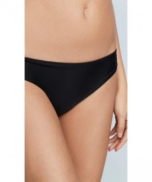 Bottoms Women's Basic Ruched Seamless Full Bikini Bottom - Black - C112NGFAB3Z