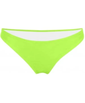 Bottoms Women's Strappy Bikini Bottoms High Cut Swim Bottom Ruched Swimwear Briefs Basic Bathing Suit Bottom - Green - CX194Q...