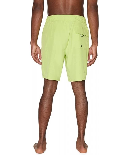 Board Shorts Men's Hydro Series Laser-Cut Boardshorts - Quick Dry Lightweight Swimwear - Lime - CH193O5HH5S