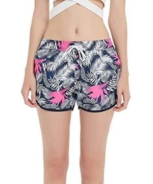 Board Shorts Cartoon Sharks Swimming Women's Board Shorts Beachshort Swim Slim Trunks with Side Pockets - Big Shark Fish - C6...