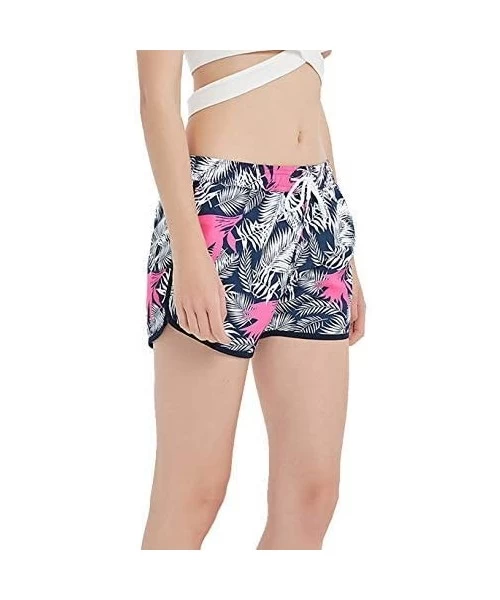 Board Shorts Cartoon Sharks Swimming Women's Board Shorts Beachshort Swim Slim Trunks with Side Pockets - Big Shark Fish - C6...