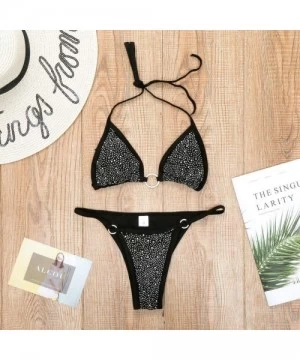 Sets New Swimsuit!! Women Bandeau Bandage Bikini Set Push-Up Brazilian Swimwear Beachwear Swimsuit - Black - CE1906TQWAC