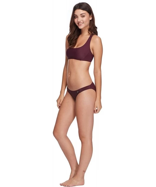 Tankinis Women's Smoothies Flirty Surf Rider Solid Bikini Bottom Swimsuit - Porto - CQ1869CNZCN