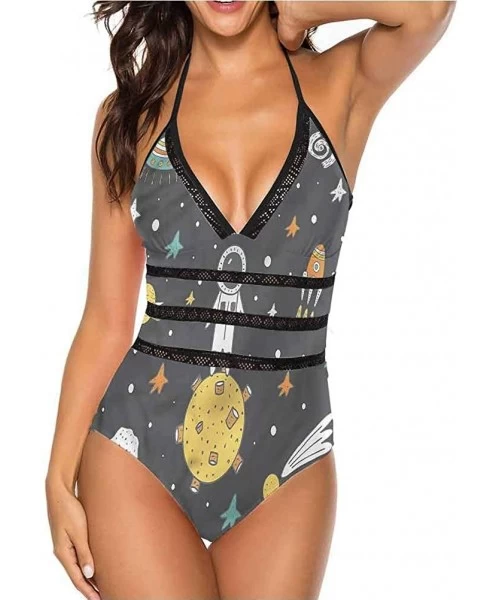 One-Pieces Sexy Swimwear Bathing Swimsuit Celestial Meteorite Great for Trip to Hawaii - Multi 21 - CG19C29DGZZ