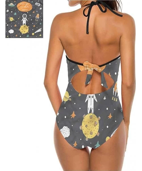 One-Pieces Sexy Swimwear Bathing Swimsuit Celestial Meteorite Great for Trip to Hawaii - Multi 21 - CG19C29DGZZ