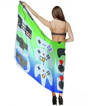 Cover-Ups Women's Swimwear Cover Ups- Summer Vacation Beach Sarong Soft Shawl Wrap - Video Game Weapon Funny Gamer - CU19C4GU2E7