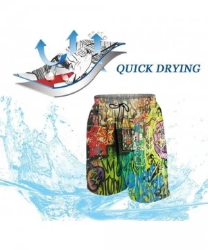 Board Shorts Men's Beach Shorts Colorful Fish Scale Swim Trunks - Style03 - CW1903AZALW