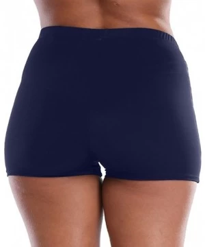 Bottoms Women's Swim Shorts Boyleg Draw String Tankini Swimsuit Bottom - Navy1 - CU18EYI55HU