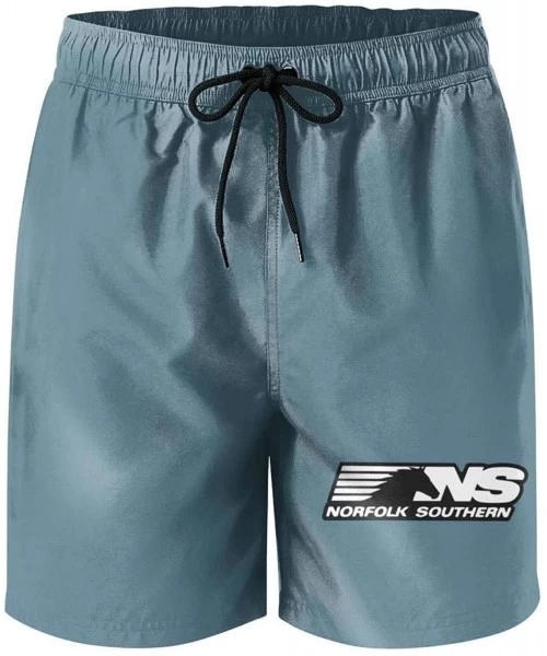 Board Shorts Loose Pants Men Swimming Trunks Norfolk-Southern-Railway-Transport- Surfing Mesh Beach Board Shorts - White-127 ...