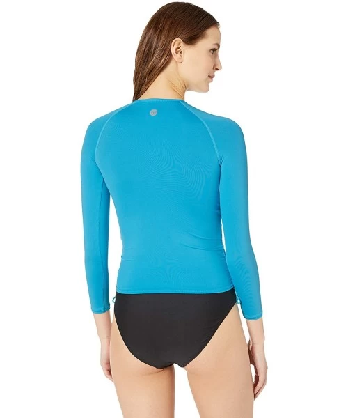 Rash Guards Mens Belize Long Sleeve Rashguard - Turquoise - CN18IM6MZNL