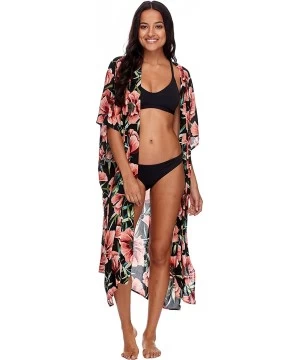 Cover-Ups Women's Amun Rayon Kimono Cover Up - Sipura Floral Print - CM18I02QD22