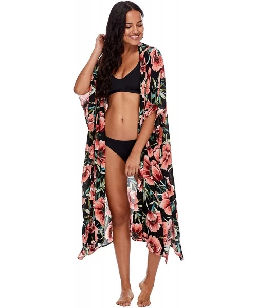 Cover-Ups Women's Amun Rayon Kimono Cover Up - Sipura Floral Print - CM18I02QD22