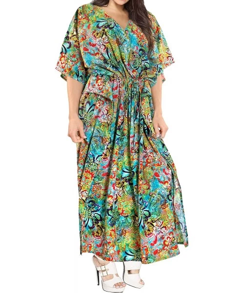 Cover-Ups Women's One Size Kaftan Wedding Dresses Sleepwear Cover Ups Drawstring - Multicolor_k264 - CH17X6RLY72