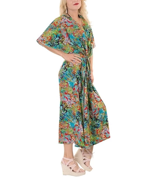 Cover-Ups Women's One Size Kaftan Wedding Dresses Sleepwear Cover Ups Drawstring - Multicolor_k264 - CH17X6RLY72