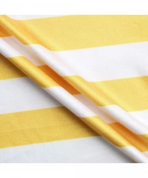 Sets Summer Women Casual Sleeveless Stripe T Shirts Dress Tunic Waist Dresses - Yellow - C3199Q2T6CE