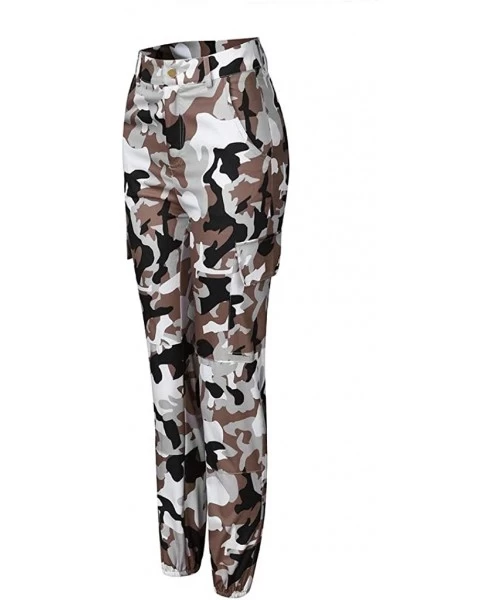 Cover-Ups Women Summer Modal Camouflage Sports Fitness Yoga Leisure Cargo Pants - Camo Pant-gray - CJ18RRQ035S