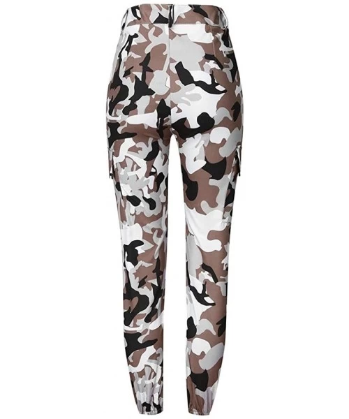 Cover-Ups Women Summer Modal Camouflage Sports Fitness Yoga Leisure Cargo Pants - Camo Pant-gray - CJ18RRQ035S