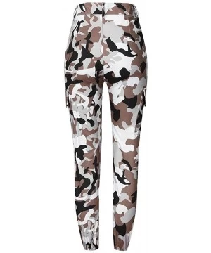 Cover-Ups Women Summer Modal Camouflage Sports Fitness Yoga Leisure Cargo Pants - Camo Pant-gray - CJ18RRQ035S