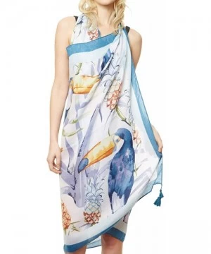 Cover-Ups Women's Summer Beach Swimwear Cover Up Sarong Wrap Dress Skirt. - Flamingo-1 - C918C7KH46L