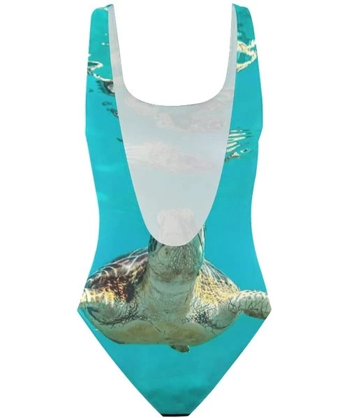 One-Pieces Sea Turtle Swimwear Monokini Beachwear One Piece Swimsuit Bathing Suits for Women Teen Girl - CC18ODS6YYK