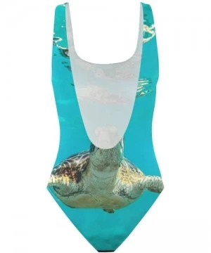 One-Pieces Sea Turtle Swimwear Monokini Beachwear One Piece Swimsuit Bathing Suits for Women Teen Girl - CC18ODS6YYK