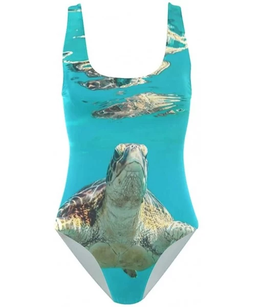 One-Pieces Sea Turtle Swimwear Monokini Beachwear One Piece Swimsuit Bathing Suits for Women Teen Girl - CC18ODS6YYK