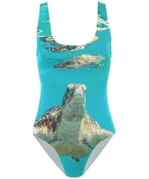 One-Pieces Sea Turtle Swimwear Monokini Beachwear One Piece Swimsuit Bathing Suits for Women Teen Girl - CC18ODS6YYK