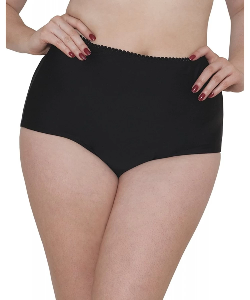 Tankinis Women's Jetty High Waisted Brief Bikini Bottom - Black - CW12GOQL95Z