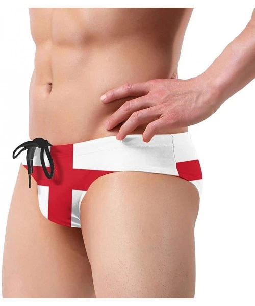 Briefs Men's Swimwear Briefs Swim Trunk Sexy Soft Triangle Thong Bikini Swimsuit Flag of Maryland - Flag of England 18 - C919...