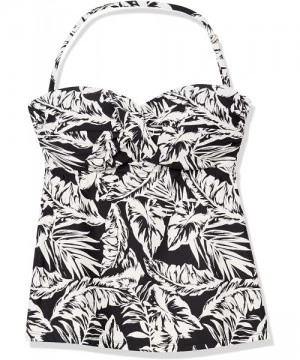 Tops Women's Twist Front Bandeau Tankini Top - Tropical Twist - CJ195LYD02O