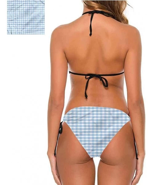 Bottoms Sexy Swimwear Checkered- Maze-Look Squares Retro Great for The Younger Crowd - Multi 10-two-piece Swimsuit - CD19E78C9E7