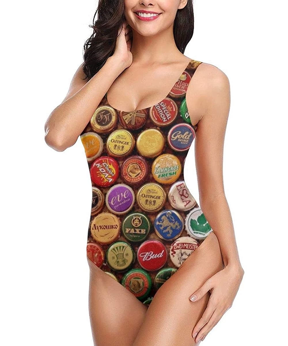 One-Pieces Women's Budweiser Swimsuit High Cut Low Back One Piece Swimwear Bathing Suits - Budwiser1 - CW199UKQS67