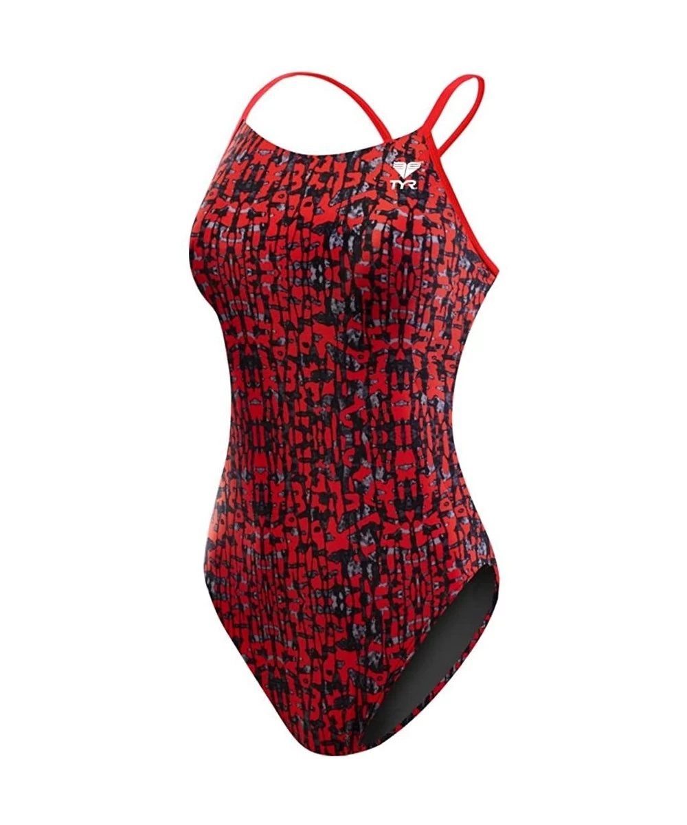 Racing Women's Petra Cutoutfit Swimsuit - Red - CU12KAYQQO5