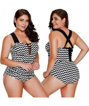 Sets Women One Piece Swimsuit Plus Size Mesh Swimdress Tankini Bathing Suit Swimwear Tummy Control Skirt Bikini Set - Sexy St...