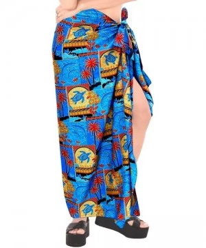 Cover-Ups Men Full Loungewear Sarong Beach Blanket Pareo Wrap Lungi Tie Holiday A - Blue_v73 - CI11LJKO8WN