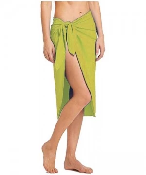 Cover-Ups Women's Sarong Swimsuit Cover Up Summer Beach Wrap Skirt Swimwear Bikini Cover-ups - Olive - C118UK8DQ6Q