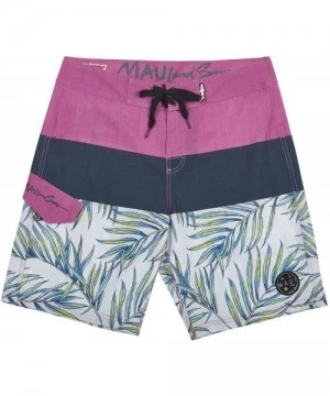 Board Shorts Mens Pismo 4-Way Stretch Boardshort - Pink - C318GRWWIGA