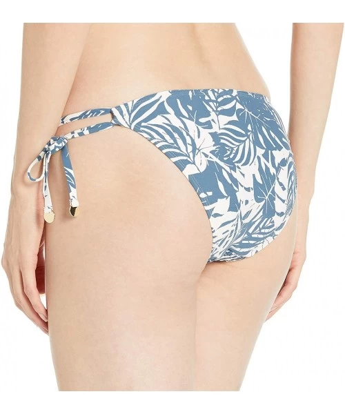 Tankinis Women's String Bikini Swim Bottom - Textured Palm Print - C818ZQ08AE5