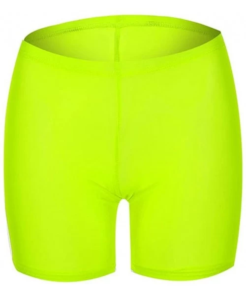 Cover-Ups Women's Perspective Sheer Mesh Ruffle Pants Swimsuit Bikini Bottom Cover up - Green(hot Shorts) - CY18QACC8W8