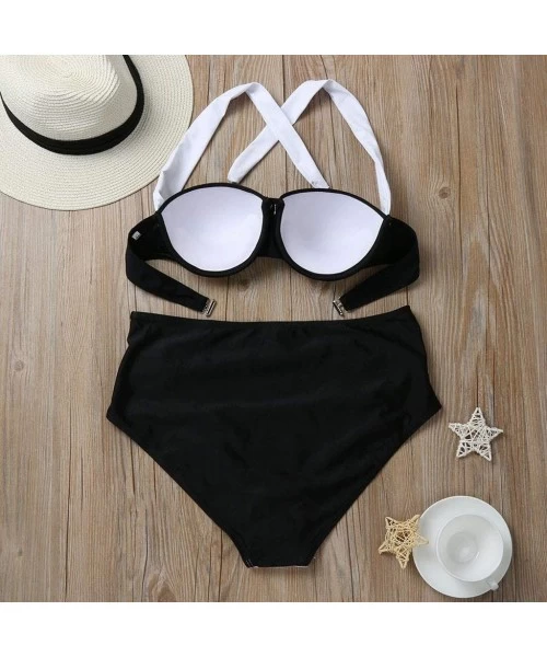 Sets Women's Push Up Two Piece Bikini Set Swimsuits Padded Swimwear Bathing Suits - White - CG193H74OMI