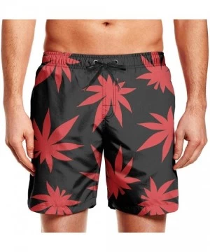 Board Shorts Marihuana Cannabis Leaf Men's Quick-Drying Swimming Trunks Sexy Lined Swimming - Marihuana Cannabis Leaf - CR190...