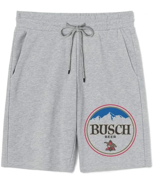 Board Shorts Shorts Sweatpants Men Busch-Light-Busch-Latte- Gym Shorts Sports Shorts with Pockets - Grey-103 - C219E89ZZUK