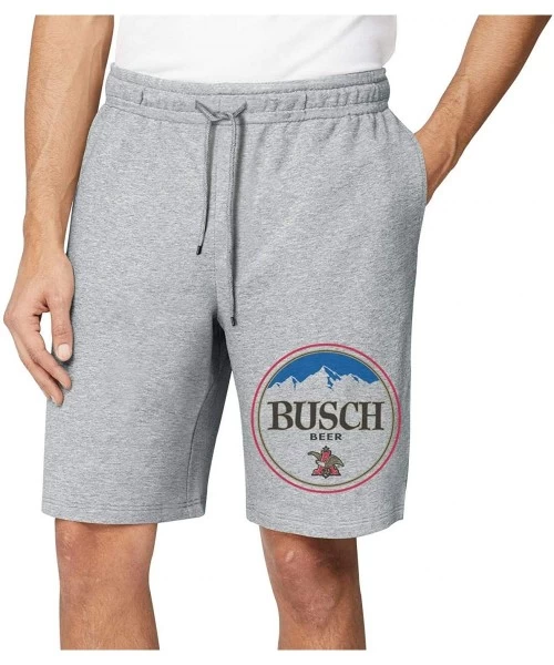 Board Shorts Shorts Sweatpants Men Busch-Light-Busch-Latte- Gym Shorts Sports Shorts with Pockets - Grey-103 - C219E89ZZUK